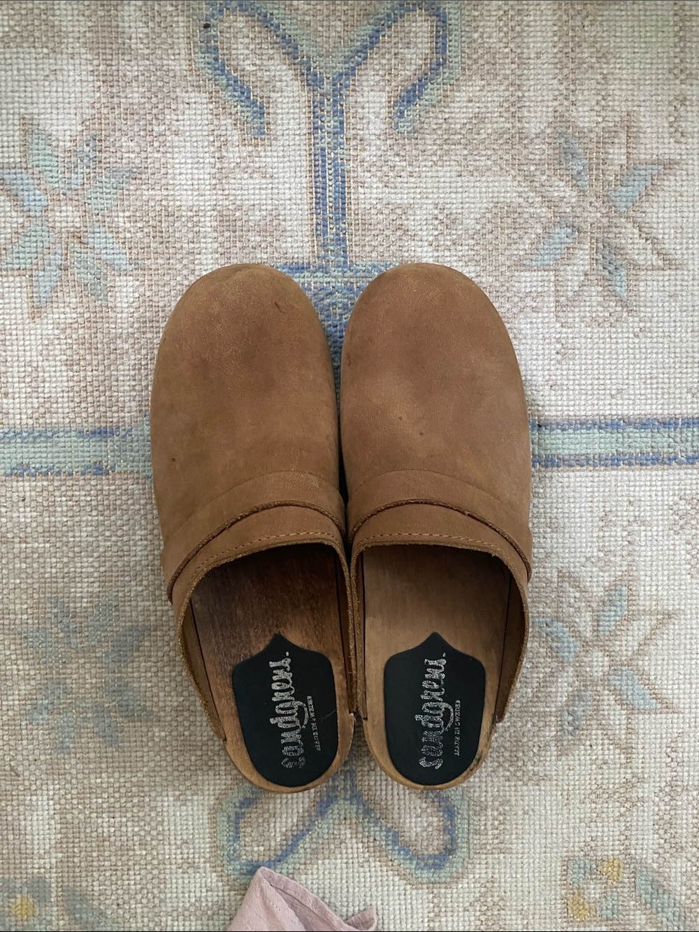 Sandgrens Swedish Brown Suede Clogs